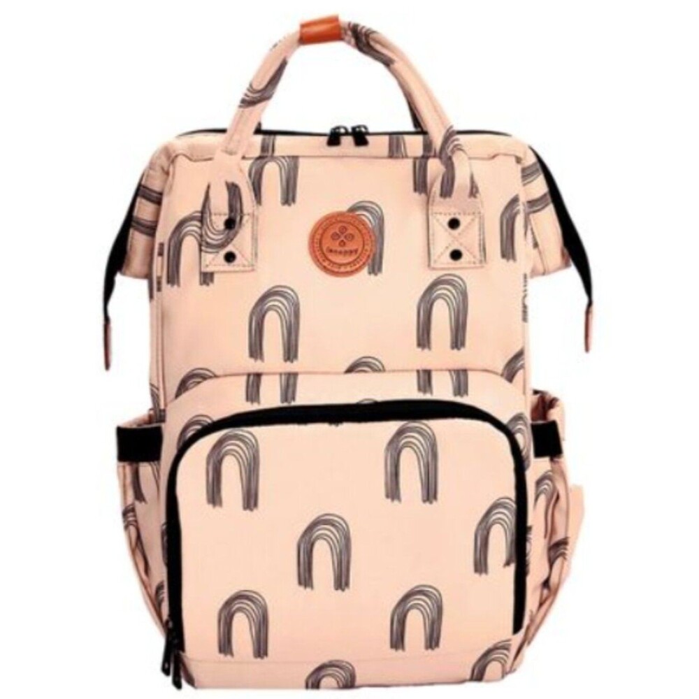 Lenappy Richie Rainbow Champagne Waterproof Diaper Backpack